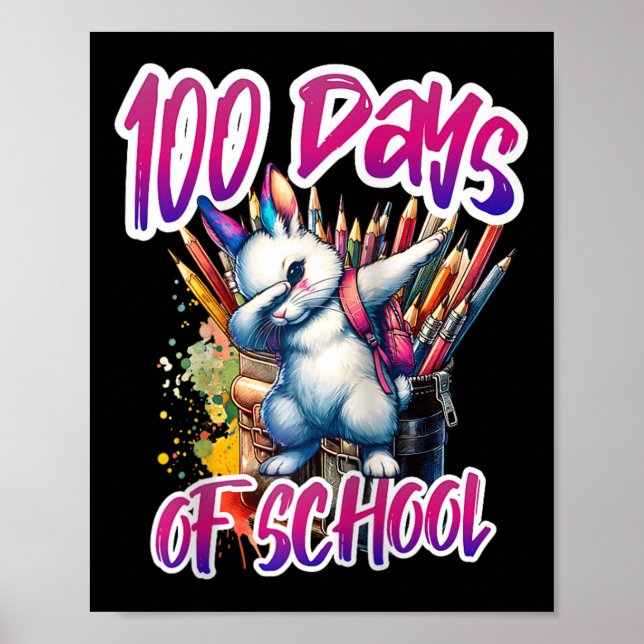 100:e dagstidningen Funny Outfit Teacher&amp; Stud Poster (Framsidan)