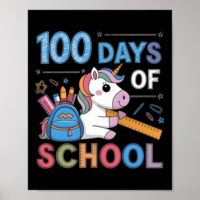 100:e dagstidningen Funny Outfit Teacher&amp; Stud Poster (Framsidan)