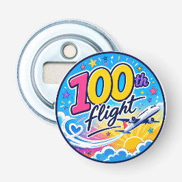 100:e färden färgglatt flygplan resminne flasköppnare