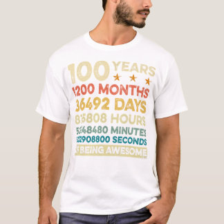 100:e födelsedag 100 år gammal 1 200 månader t shirt