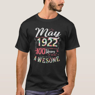 100:e födelsedag för kvinnor födda i maj t shirt