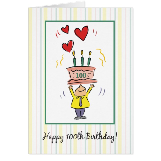 100:e födelsedag hälsningskort (Framsidan)