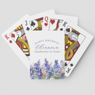100:e födelsedag Juldagen Flower Gift Anpassningsb Casinokort