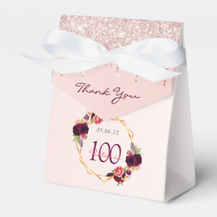 100:e födelsedag ro guld glitter vid namn presentaskar
