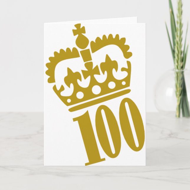100:e födelsedagen - antal - hundra kort (Framsida)