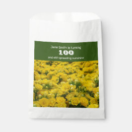 100:e födelsedagen Bright Gula blommor Firande