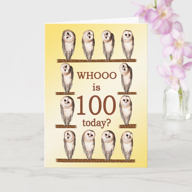 100:e födelsedagen, Nyfikna Uggla Kort (Orkide)