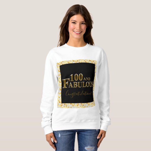 100:e födelsedagen t shirt (Hel framsida)