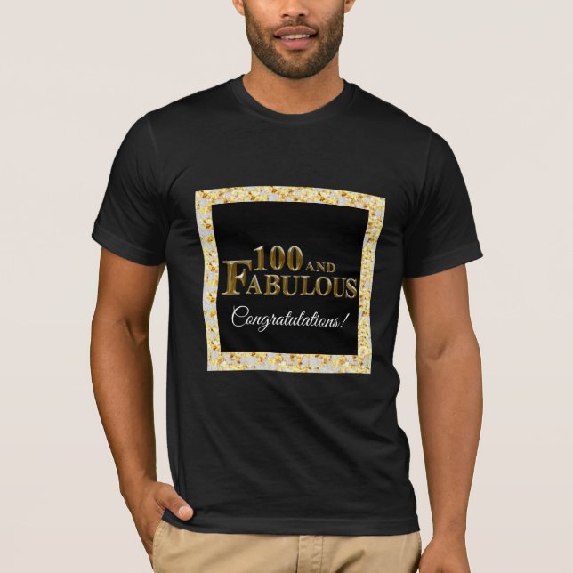 100:e födelsedagen t shirt (Framsida)
