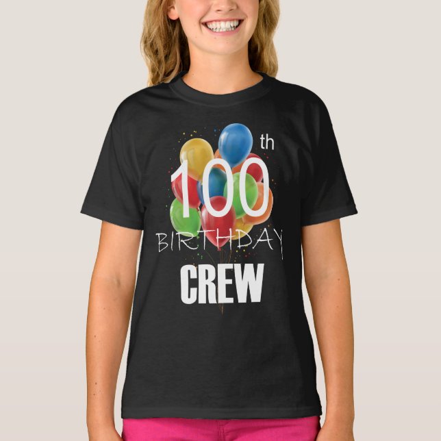100:e födelsedagsbesättningen 100 Party Crew Group T Shirt (Framsida)