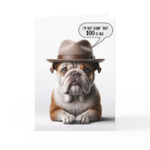 100:e födelsedagsbulldog med Fedora