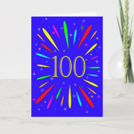 100:e födelsedagsexplosionskort kort