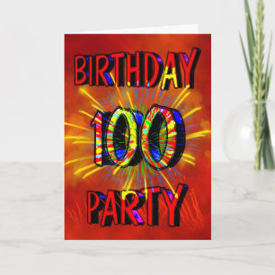 100:e Födelsedagsfest inbjudan