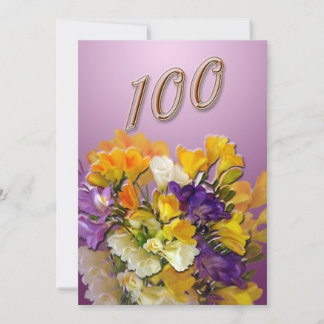 100:e Födelsedagsfest inbjudan