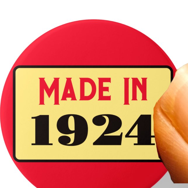 100:e Födelsedagsfesten, född 1924 90 stift Knapp (Skapare uppladdad)