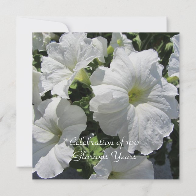 100:e födelsedagsfirandet inbjudningar (Framsida)