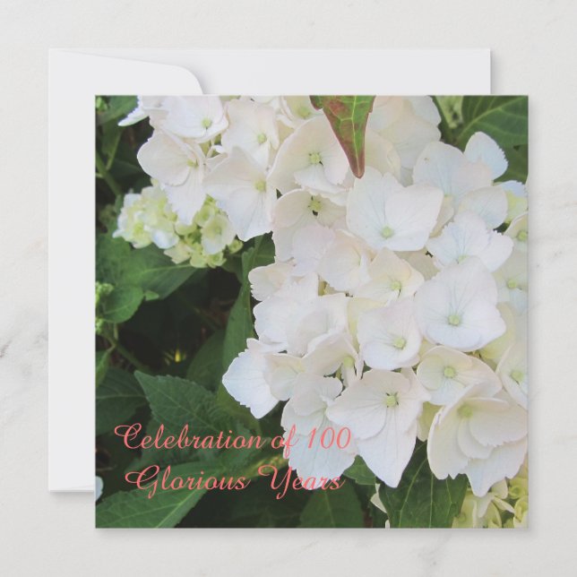 100:e födelsedagsfirandet inbjudningar (Framsida)