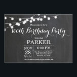 100:e födelsedagsinbjudan: kalkpanel inbjudningar<br><div class="desc">100:e födelsedagsinbjudan med Ljus-kalkbrädesbakgrund. 13:e 15:e 16:e 18:e 21:e 30:e 40:e 60:e 70:e 80:e 90:e 100:e,  oavsett ålder. Om du vill göra ytterligare anpassningar klickar du på knappen "Anpassa" och användor verktyg som är utformat för att ändra mallen.</div>