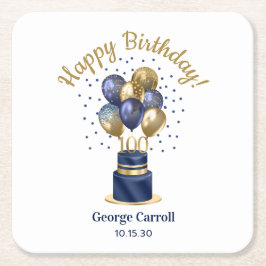 100:e födelsedagskalkningen Ballonkummel Underlägg Papper Kvadrat