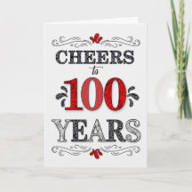 100:e födelsedagstjuren i Red White Black Mönster