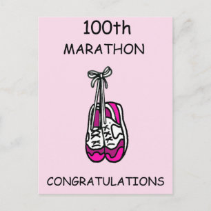 100:e Marathon-Grattisen för henne Vykort