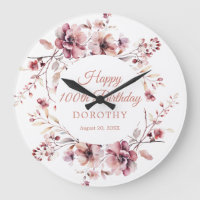 100:e Personligen på födelsedagen Burgundy Rosa Bl