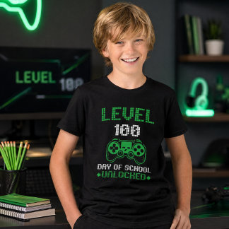 100:e skoldagen Gamer T-Shirt - Barns videospel