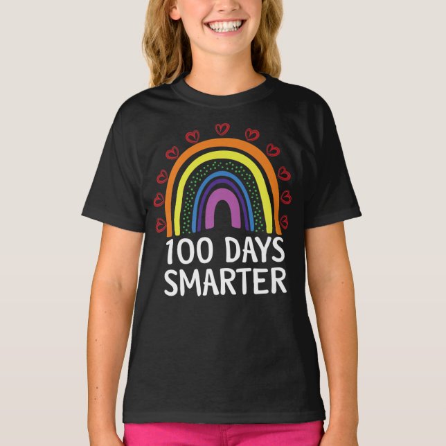 100:e skoldagen Lärare 100 dagar smartare T Shirt (Framsida)