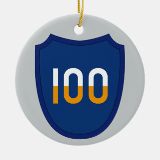 100:e utbildningsavdelningen julgransprydnad keramik