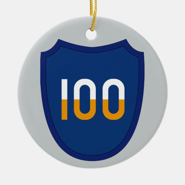 100:e utbildningsavdelningen julgransprydnad keramik (Framsidan)