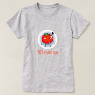 100% Ekologisk Ilska Rolig Ilsken Tomat T Shirt
