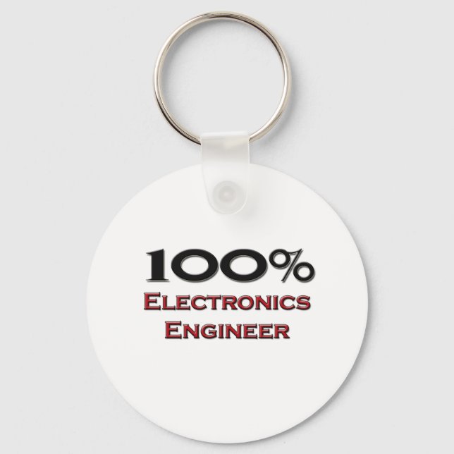 100 % Electronics Ingenjör Nyckelring (Framsida)