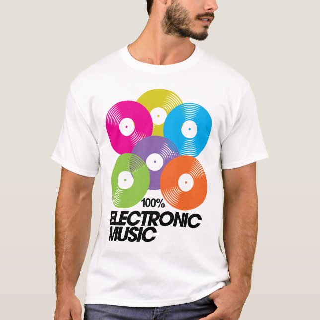 100% elektronisk musik t-shirt (Framsida)