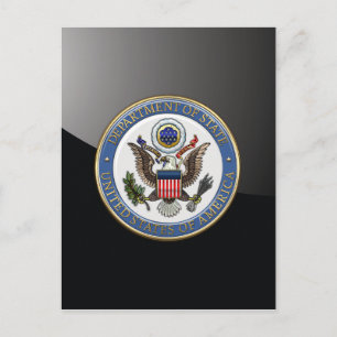 [100] Emblem [3D] från USA:s utrikesdepartement (D Vykort