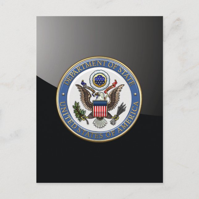 [100] Emblem [3D] från USA:s utrikesdepartement (D Vykort (Framsida)