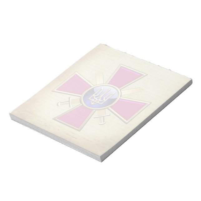 [100] Emblem för ukrainska markstyrkor Anteckningsblock (Roterad)