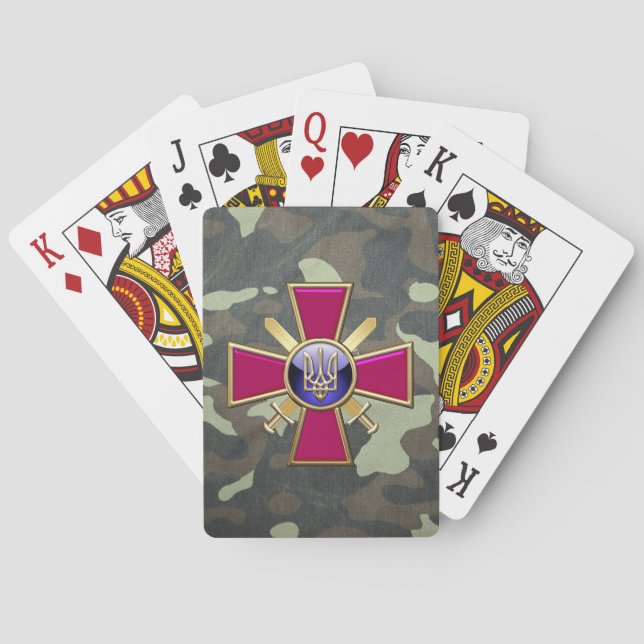[100] Emblem för ukrainska markstyrkor Kortlek (Baksidan)