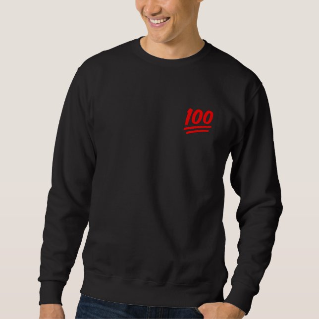 100 EN HUNDRED PROCENT KORREKT EXAKT LÅNG ÄRMAD TRÖJA (Framsida)