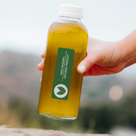 100 % etikett för ekologisk, naturlig produkt returadress etikett