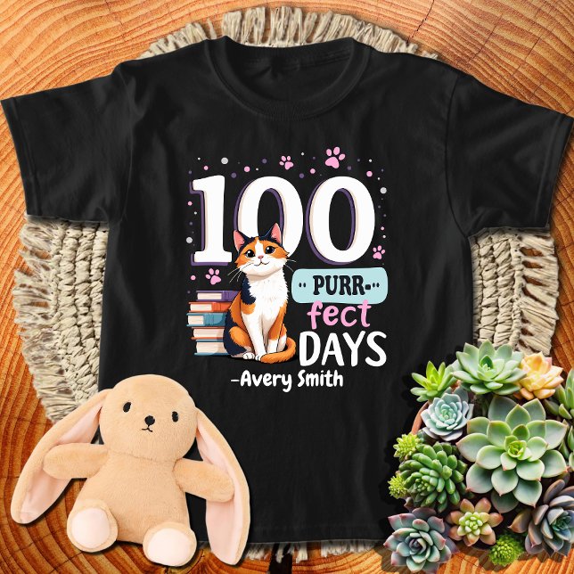 100 exakta dagar för skolflickor 100 dagar t shirt (Skapare uppladdad)