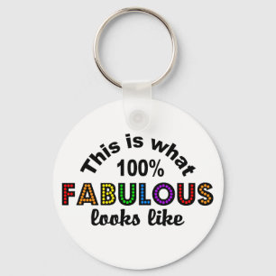 100 % Fabulös nyckelring