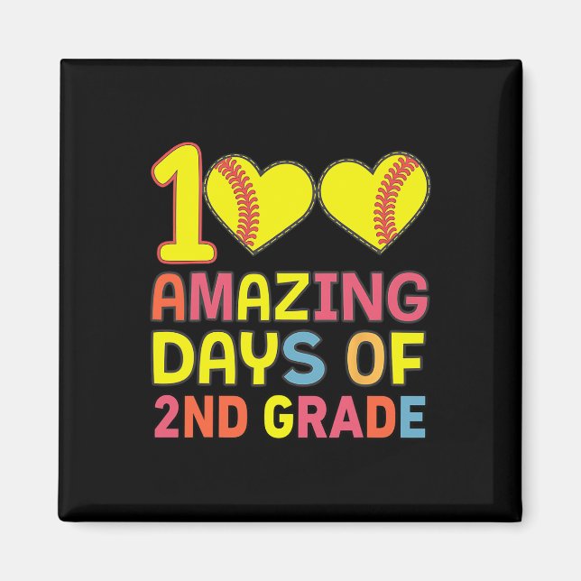 100 Fantastisk dagar med andra Klass-programvarubr Magnet (Framsidan)