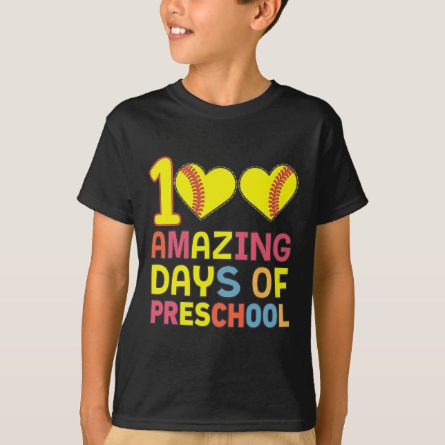 100 Fantastisk Preschool Softbyll Player Stud T Shirt (Framsida)