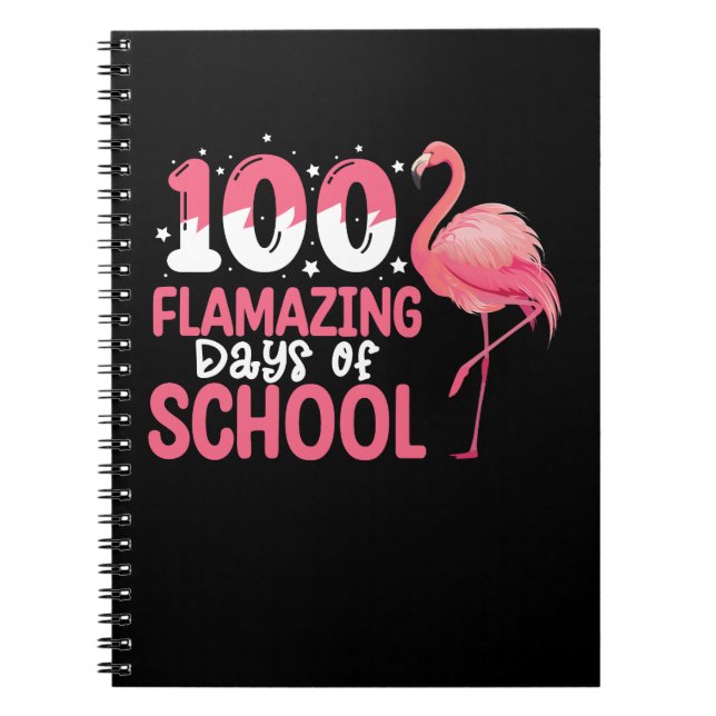 100 fantastiska skoldagar Flamingo lärare Anteckningsbok (Framsidan)