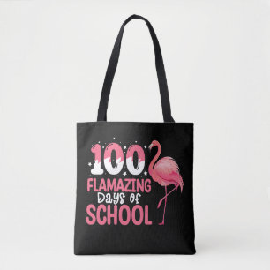 100 fantastiska skoldagar Flamingo lärare Tygkasse