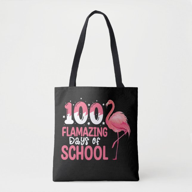 100 fantastiska skoldagar Flamingo lärare Tygkasse (Framsida)