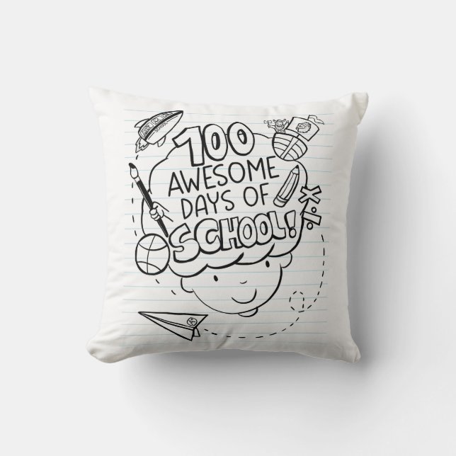 100 fantastiska skoldagar kudde (Framsida)