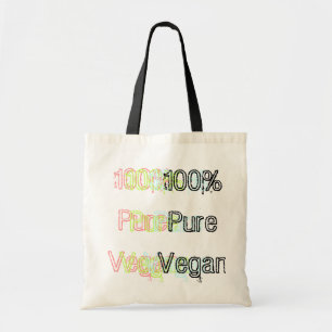 100% färgrika rena Vegan - Tygkasse