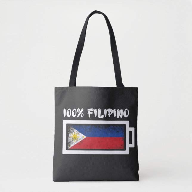 100 % Filipino-Flagga Tygkasse (Framsida)
