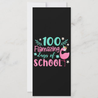 100 Flamazing Skoldagar | Rolig Flamingo Inbjudningar
